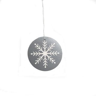 GIFT TAG CIRCLE SNOWFLAKE - 10 PER PACK