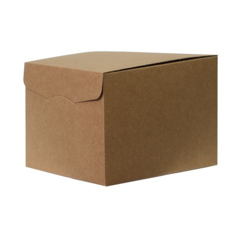 BROWN BOX WITH FOLDOVER LID MEDIUM 300(L) x300(W) x240(H) MM