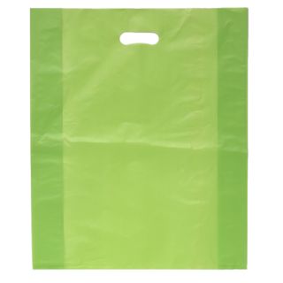 DIECUT BAG LRG 52(H) x 41.5(W) cm LIME GREEN (50 PER PACK)