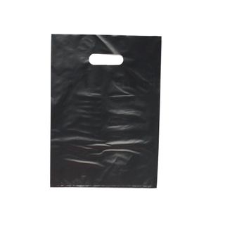 DIECUT BAG SML 36(H) x 25.5(W) cm BLACK (100 PER PACK)