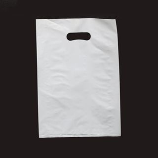 DIECUT BAG SML 36(H) x 25.5(W) cm WHITE (100 PER PACK)