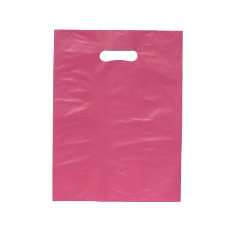 DIECUT BAG SML 36(H) x 25.5(W) cm HOT PINK (100 PER PACK)