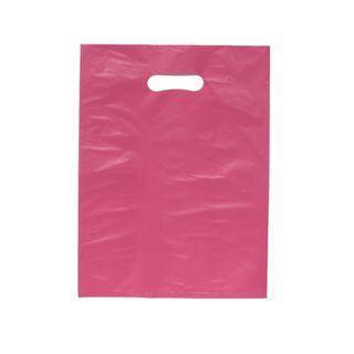 DIECUT BAG SML 36(H) x 25.5(W) cm HOT PINK (100 PER PACK)