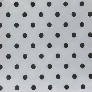TISSUE PRINTED QUIRE (20) WHITE WITH BLACK DOT SIZE 76cm X 50cm