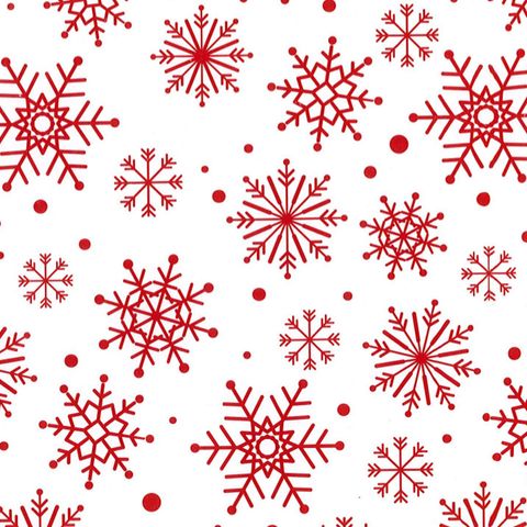 TISSUE PRINTED QUIRE (20 SHEETS) SNOWFLAKES RED SIZE 76cm X 50cm