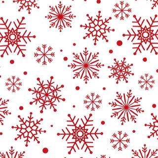 TISSUE PRINTED QUIRE (20) SNOWFLAKES RED SIZE 76cm X 50cm