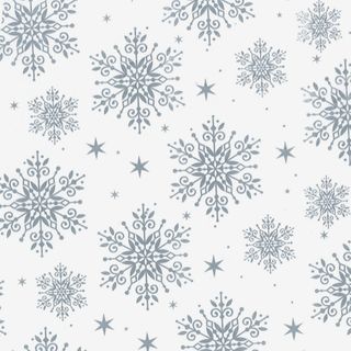 TISSUE PRINTED QUIRE (20 SHEETS) SNOWFLAKES SILVER SIZE 76cm X50cm