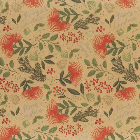 MINI ROLL KIWI XMAS KRAFT 200mm x 50Mtr (NO RETURNS)
