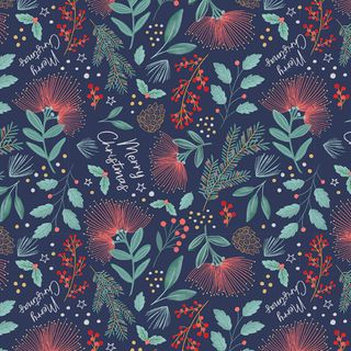 MINI ROLL KIWI XMAS NAVY 200mm x 50Mtr (NO RETURNS)