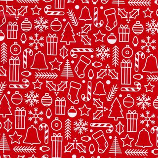 MINI ROLL XMAS ALLSORTS RED 200mm x 50Mtr (NO RETURNS)