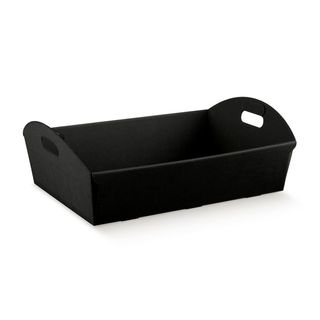 TRAY BLACK CORRUGATED SMALL 22(L) x 15.5(W) x 6(H) cm