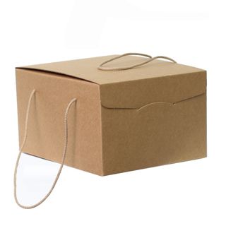 BROWN BOX WITH ROPE HANDLE MEDIUM 290(L) x355(W) x195(H) MM