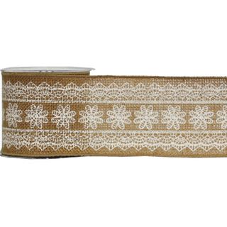 JUTE BURLAP RIBBON VINKA 100mm x 4.5Mtr - NO RETURNS