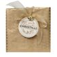 GIFT TAG WHITE MERRY CHRISTMAS CIRCLE 10 PER PACK