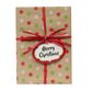GIFT TAG RED/WHITE OVAL MERRY CHRISTMAS - 10 PER PACK