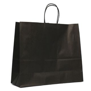 KRAFT BAG BLACK LANDSCAPE 31H x 42W x 13G cm-PK OF 10(BROWN INSIDE