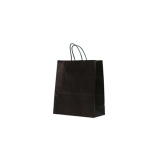 KRAFT BAG BLACK SMALL 21H x 15W x 8G cm PACK OF 10