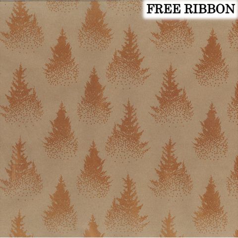 COPPER TREE KRAFT 500mmx50M-FREE ORGANZA NON WOVEN 38mmx50M COPPER