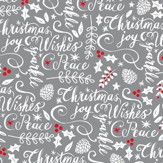 XMAS FONT SILVER 500mm x 50Mtr