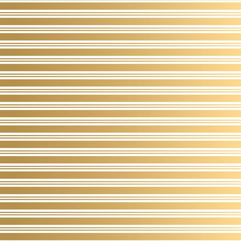 WHITE & GOLD STRIPE (THIN) 700mm x 50Mtr