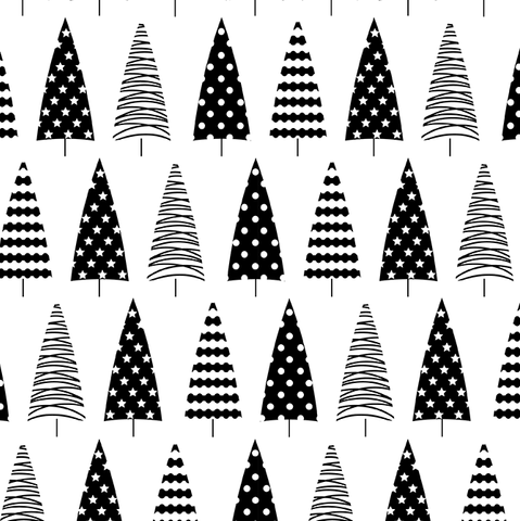 MINI ROLL SHADES OF XMAS- B & W 200mm x 50Mtr