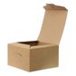 BROWN BOX WITH FOLDOVER LID SMALL 24.5(L) x24.5(W) x15(H) cm