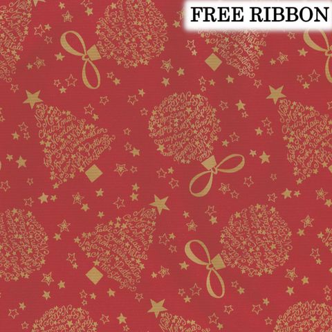 BAUBLES RECYCLED 500mm x 50Mtr -FREE VALLETA 38mm x 10Mtr RED