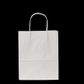 KRAFT BAG WHITE PLAIN MEDIUM 27H x 21W x 11G cm PACK OF 10