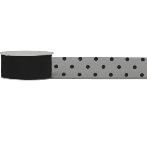 DOTTI 38mm x 25Mtr BLACK/BLACK DOT