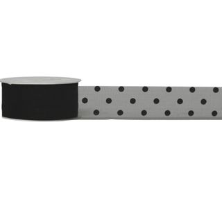 DOTTI 38mm x 25Mtr BLACK/BLACK DOT