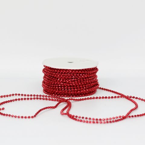 JEWEL BEADS 4mm x 25Mtr RED-BUY 1 GET 1 FREE