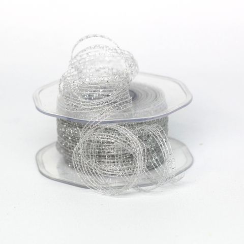 FLEXI (CURLING RIBBON) 5mm x 90Mtr SILVER