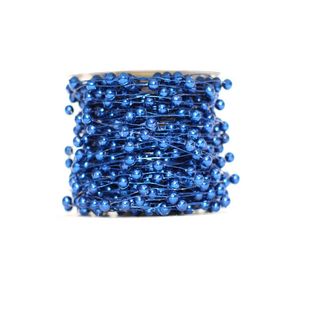 BEADS WIRED 6mm x 25Mtr BLUE