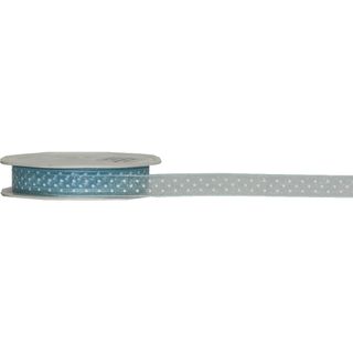 SHEER TINY DOT 12mm x 20Mtr PALE BLUE/WHITE DOTS
