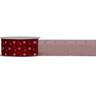 DOTTI 38mm x 25Mtr RED/WHITE DOT