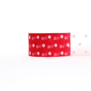 DOTTI 38mm x 25Mtr RED/WHITE DOT