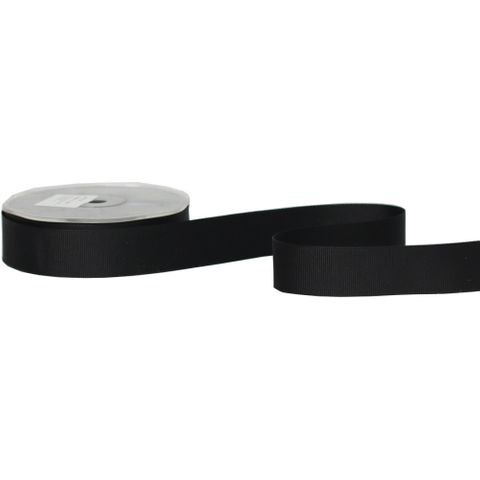 GROSGRAIN 25mm x 23Mtr BLACK