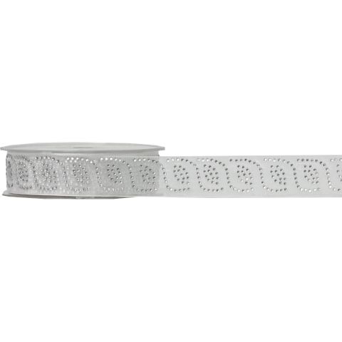 CHIC BLING 25mm x 10Mtr WHITE