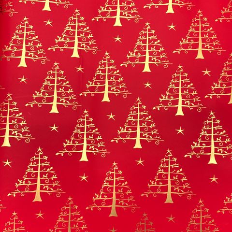 TINSEL TREES RED 500mm x 50Mtr