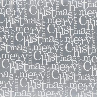 MERRY XMAS SILVER 500mm x 50Mtr