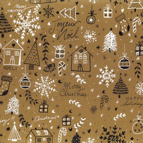 SIMPLY CHRISTMAS GOLD 500mm x 50Mtr