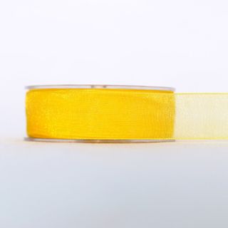 ORGANZA WOVEN EDGE 25mm x 50Mtr DAFFODIL