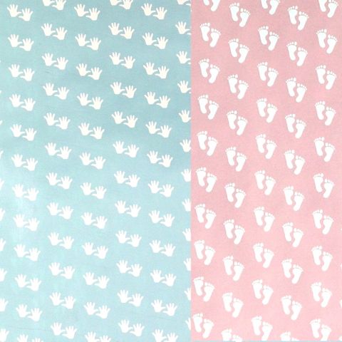 MINI ROLL HAPPY HAND/ FEET DOUBLE SIDE 200mm x 50Mtr (NO RETURNS)