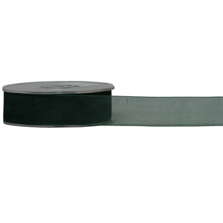 ORGANZA WOVEN EDGE 25mm x 50Mtr HUNTER GREEN