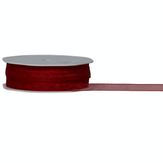 ORGANZA WOVEN EDGE (PETITE SHEER) 07mm x 50Mtr RED