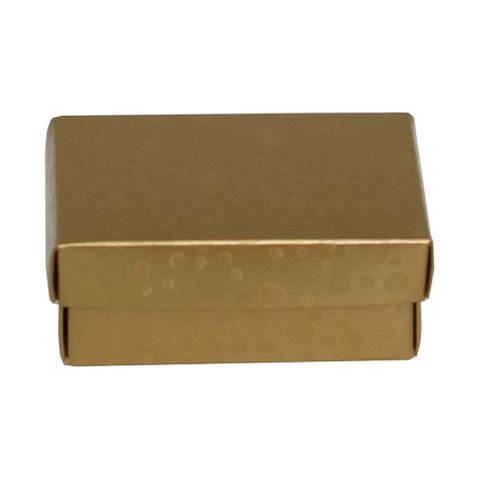 CHOC BOX MINI 95(L) x 65(W)x 40(W)mm GOLD CIRCLE (MIN BUY 10)