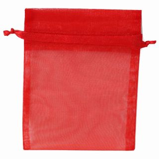 POUCH ORGANZA SMALL14(H) x 10(W)cm RED (PACK OF 10)