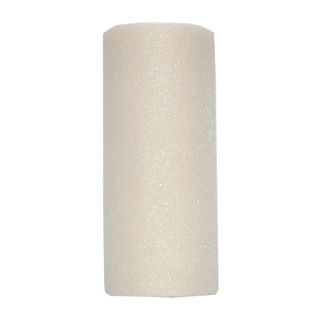 TULLE GLITTER  150mm x 25Mtr CREAM