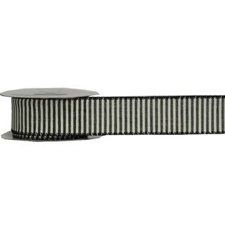 STRIPE 38mm x 9Mtr BLACK VINCENT (WIRED)