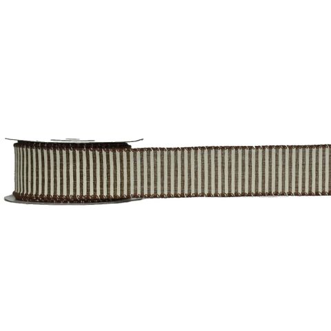 STRIPE 38mm x 9Mtr BROWN VINCENT (WIRED)